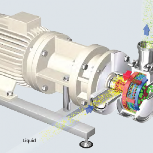 Ystral Conti-TDS tehokkaaseen pulverinsekoitukseen ja dispergointiin. Suosituin tekniikka imee pulverin nesteeseen ja kun nämä kohtaavat, syntyy tehokas sekoitus eikä paakkuja ehdi muodostua.